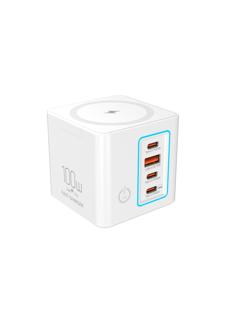 I113PRO 100W功率 4口设计 GaN氮化镓方案 桌面充电站产品图 6