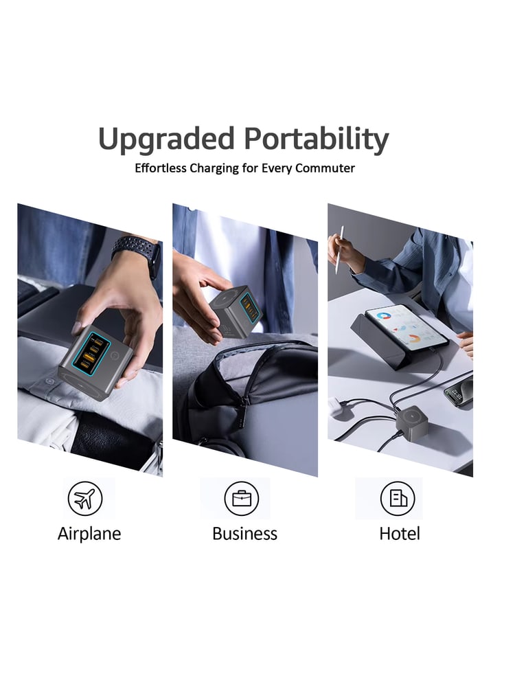 I113PRO 100W功率 4口设计 GaN氮化镓方案 桌面充电站产品图 8