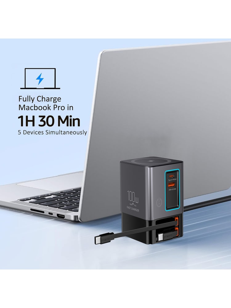 I116PRO 100W功率 5合1设计 GaN氮化镓方案 桌面充电站产品图 9