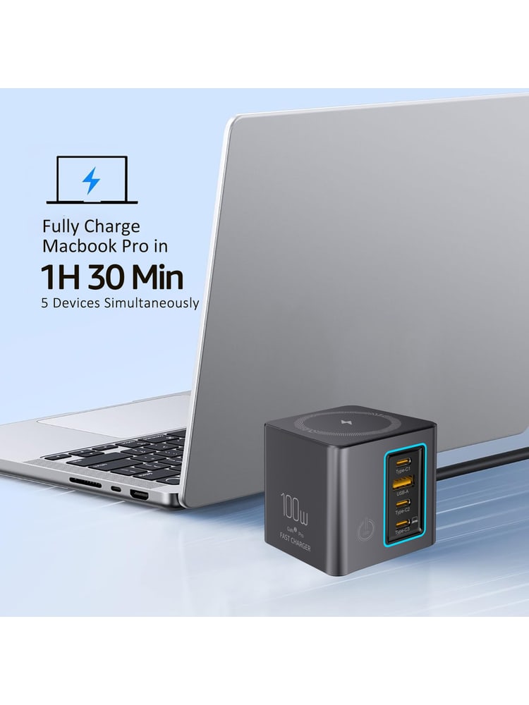 I113PRO 100W功率 4口设计 GaN氮化镓方案 桌面充电站产品图 9