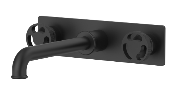 Double Lever Wall Mount Basin Mixer