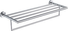 Towel shelf with towel bar