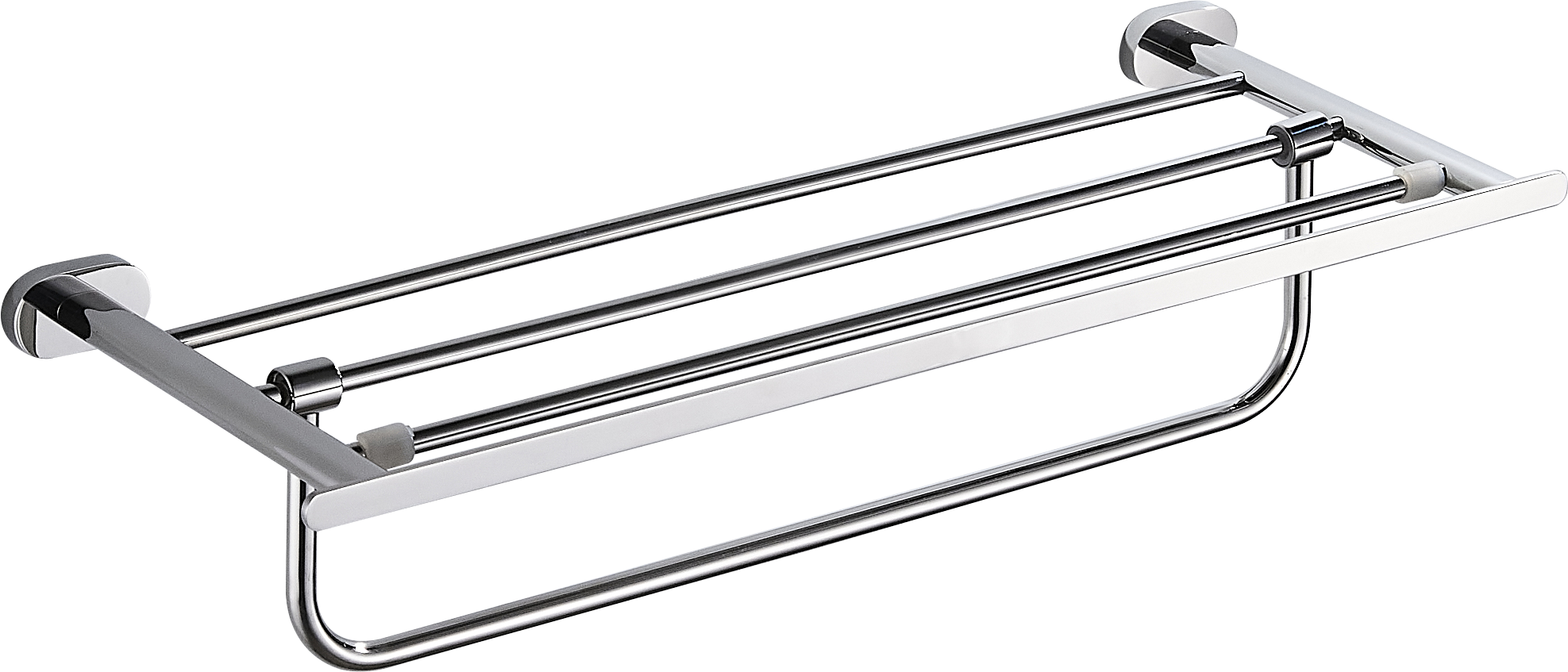 Towel shelf with towel bar
