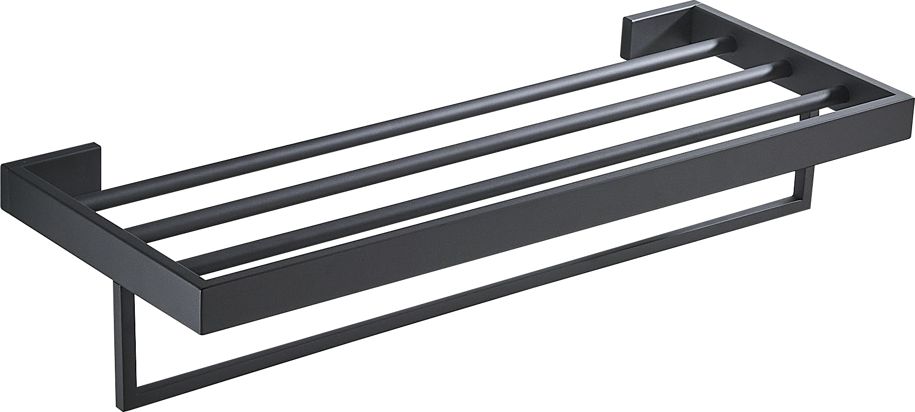Towel shelf with towel bar