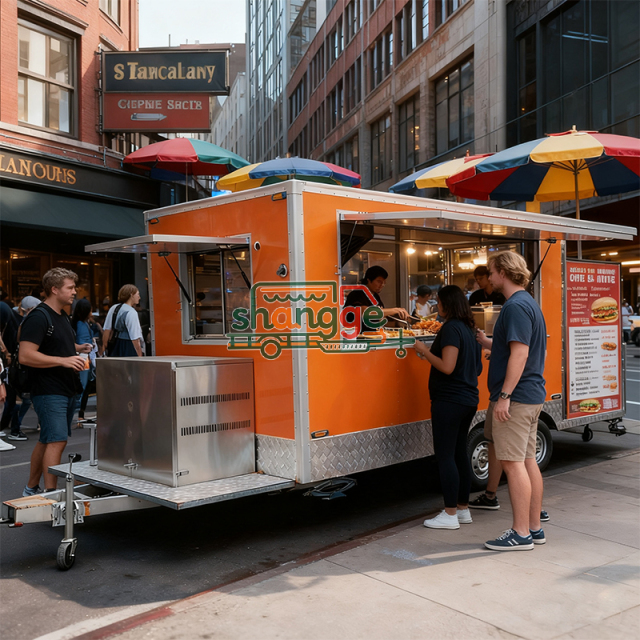 Square Food Trailer