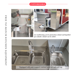 Square-shaped food trailers