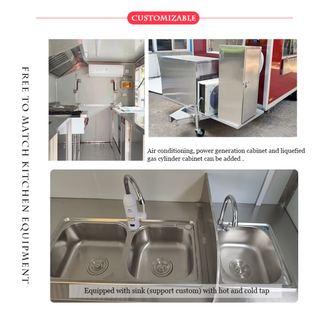 Square-shaped food trailers