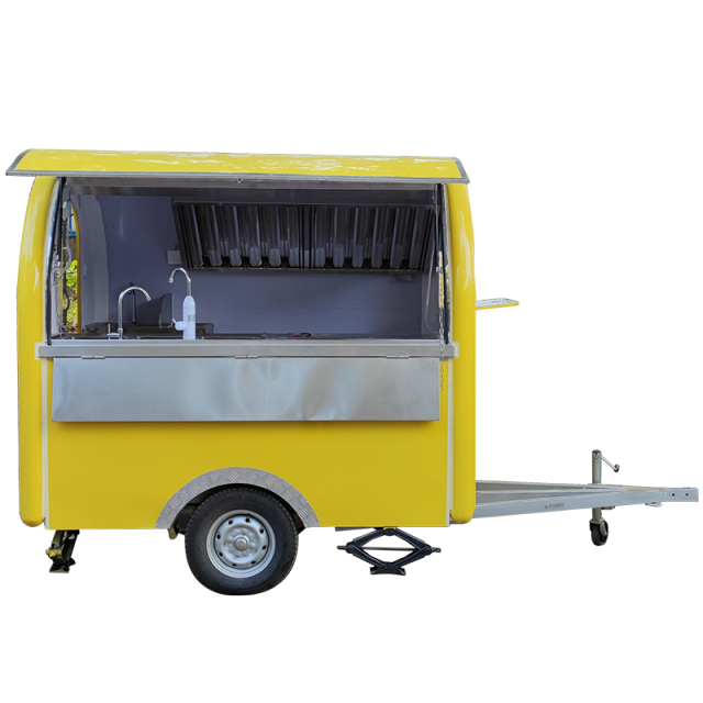 Round food trailer