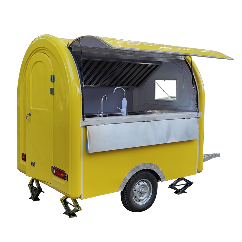 Round food trailer