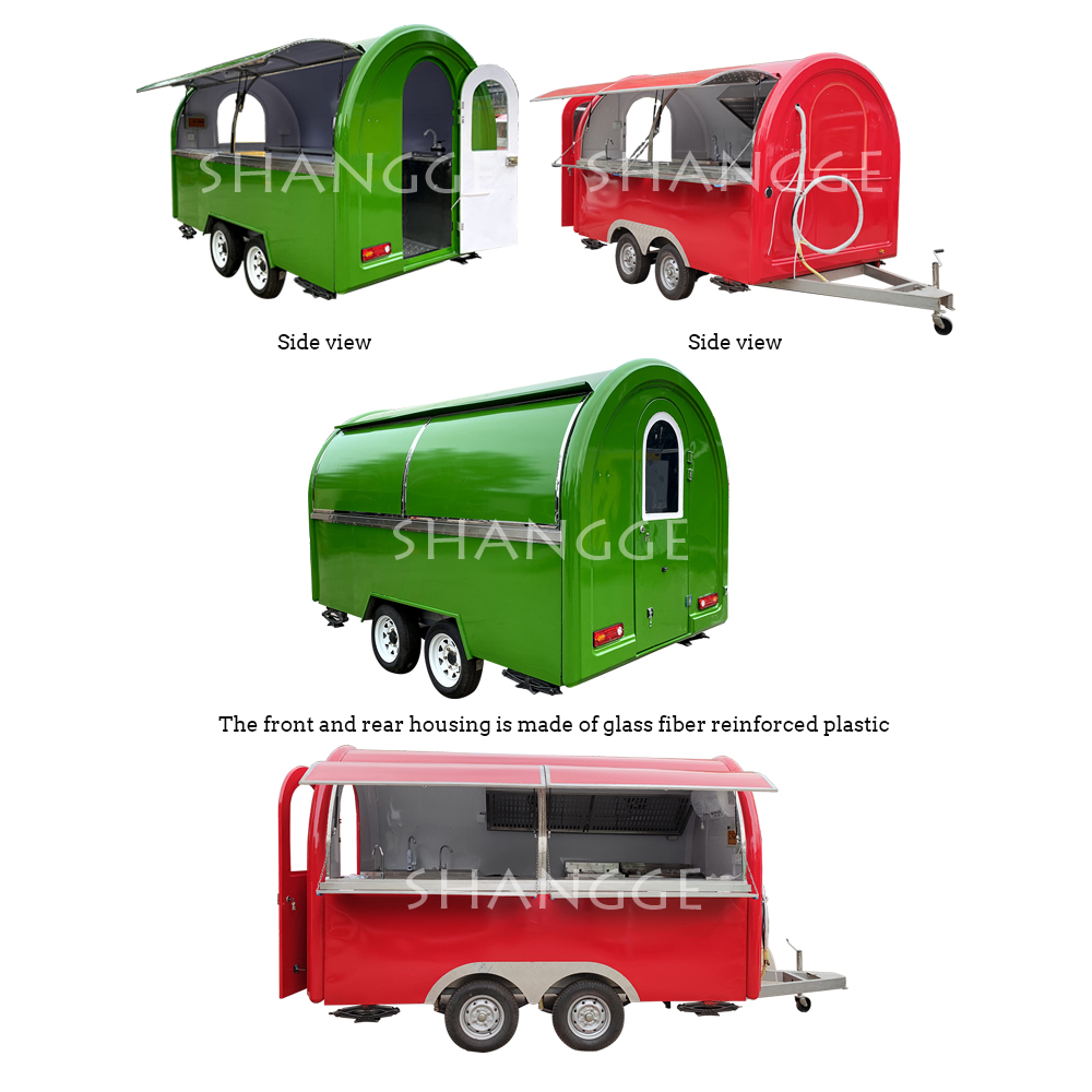 Round food trailer
