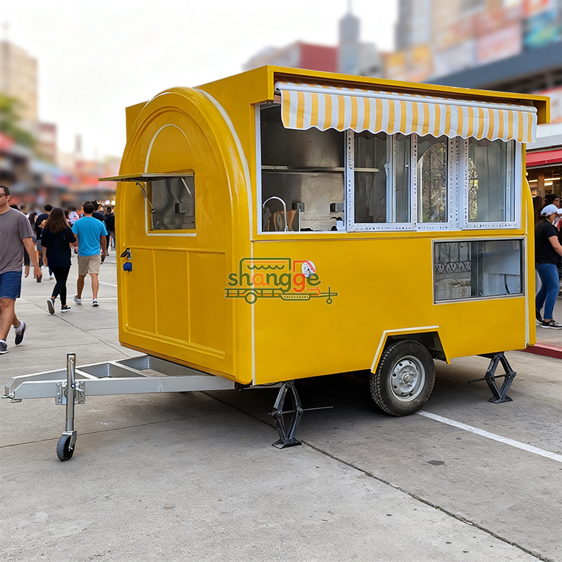 Round food trailer