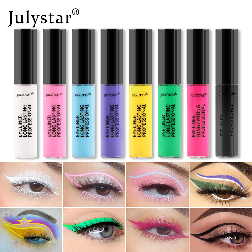 Julystar Halloween makeup liquid eyeliner cross-border color waterproof and oil-proof non-smudge eyeliner wholesale