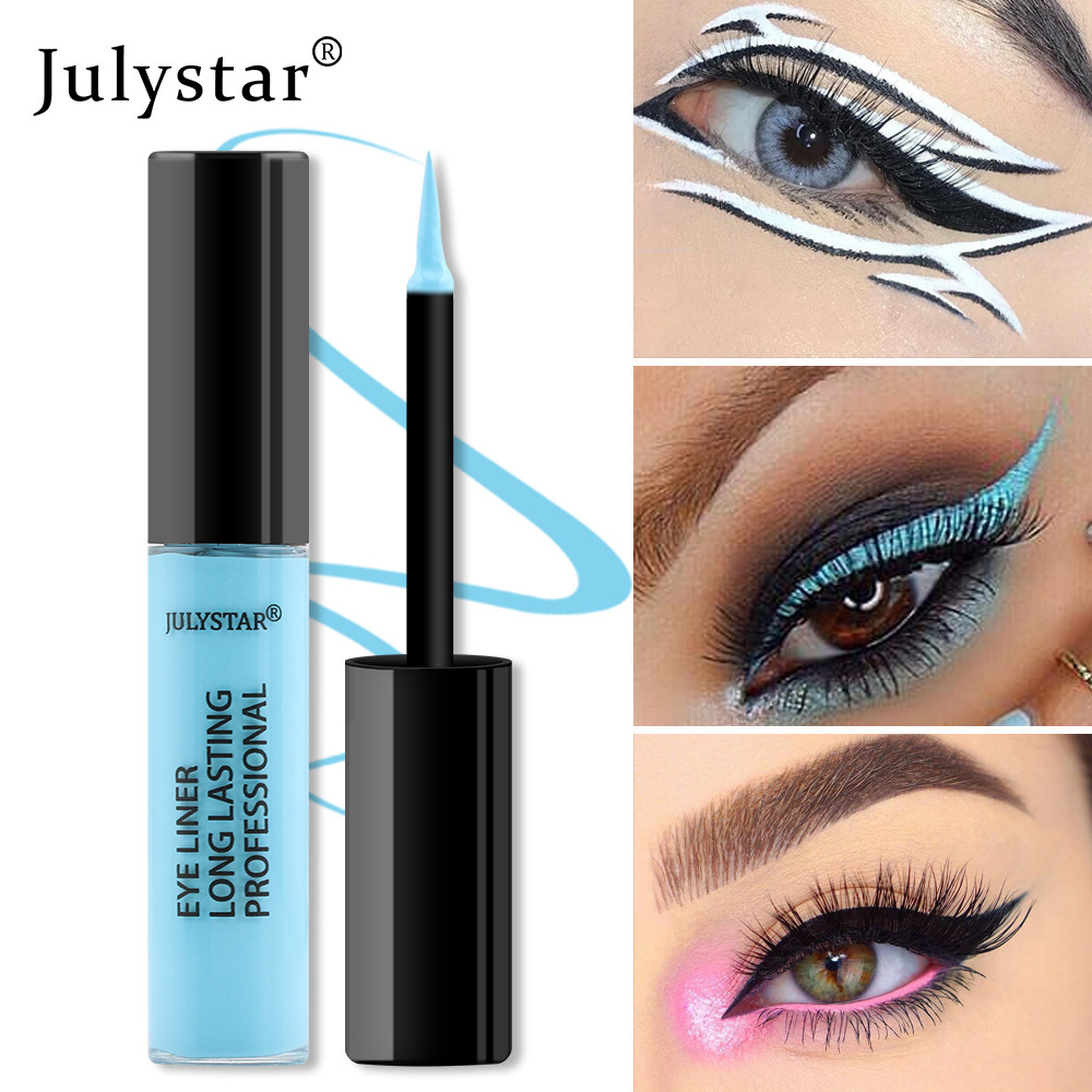 Julystar Halloween makeup liquid eyeliner cross-border color waterproof and oil-proof non-smudge eyeliner wholesale