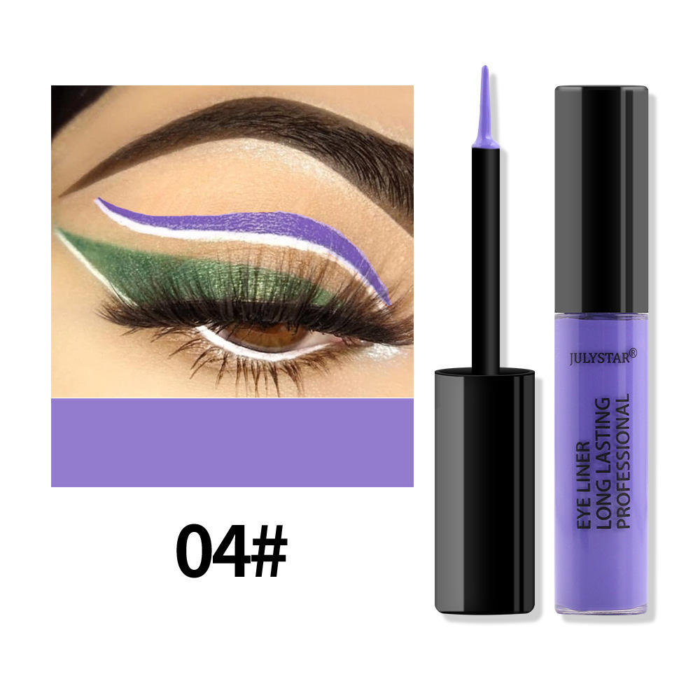 Julystar Halloween makeup liquid eyeliner cross-border color waterproof and oil-proof non-smudge eyeliner wholesale