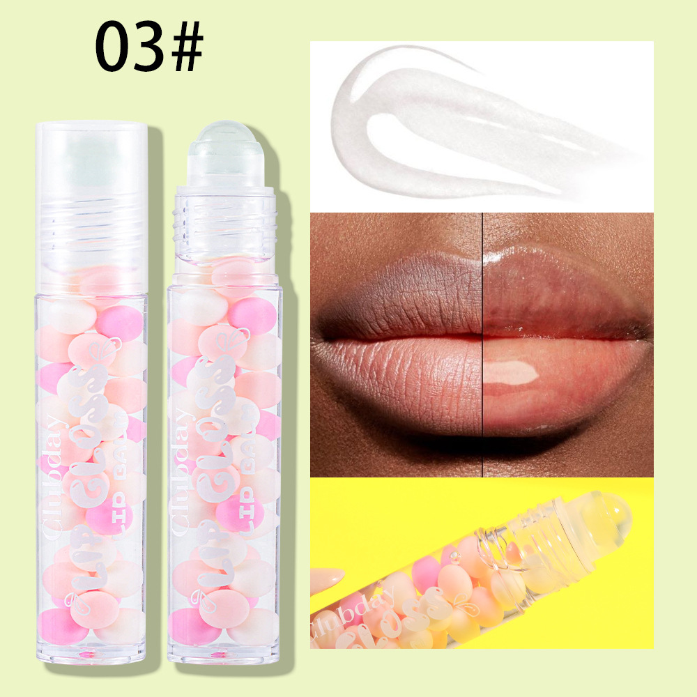 Clubday's hottest moisturizing water-bright roller lip oil superimposed transparent mirror lip makeup foreign trade wholesale