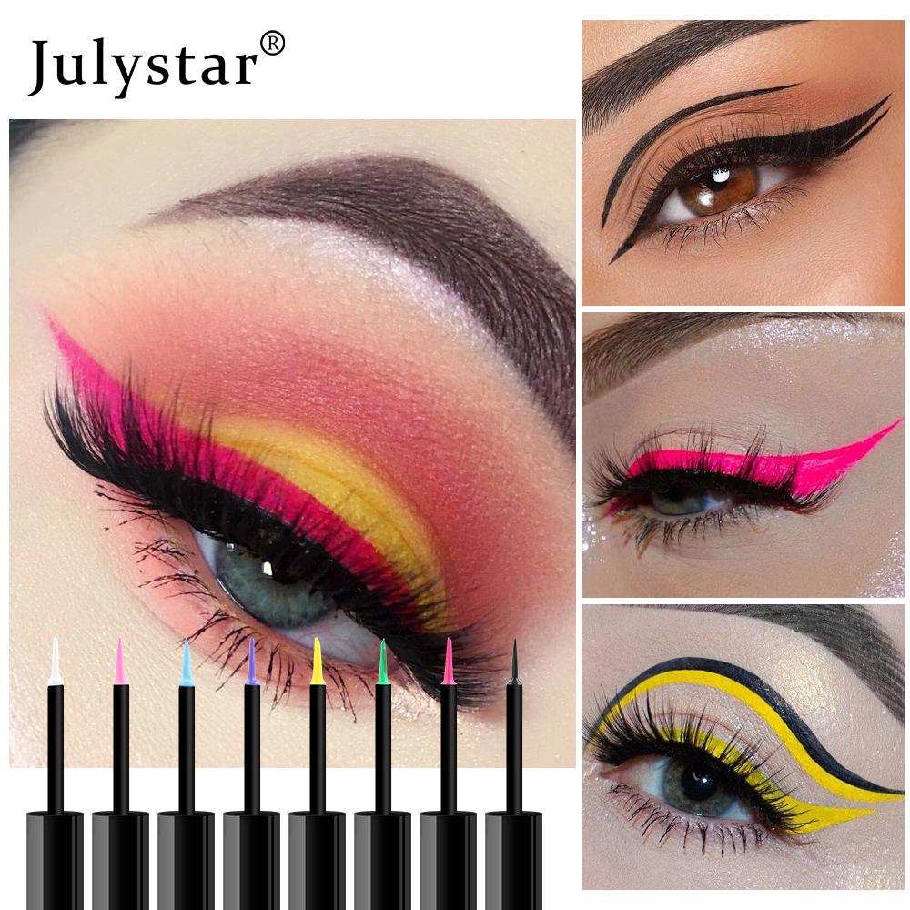 Julystar Halloween makeup liquid eyeliner cross-border color waterproof and oil-proof non-smudge eyeliner wholesale