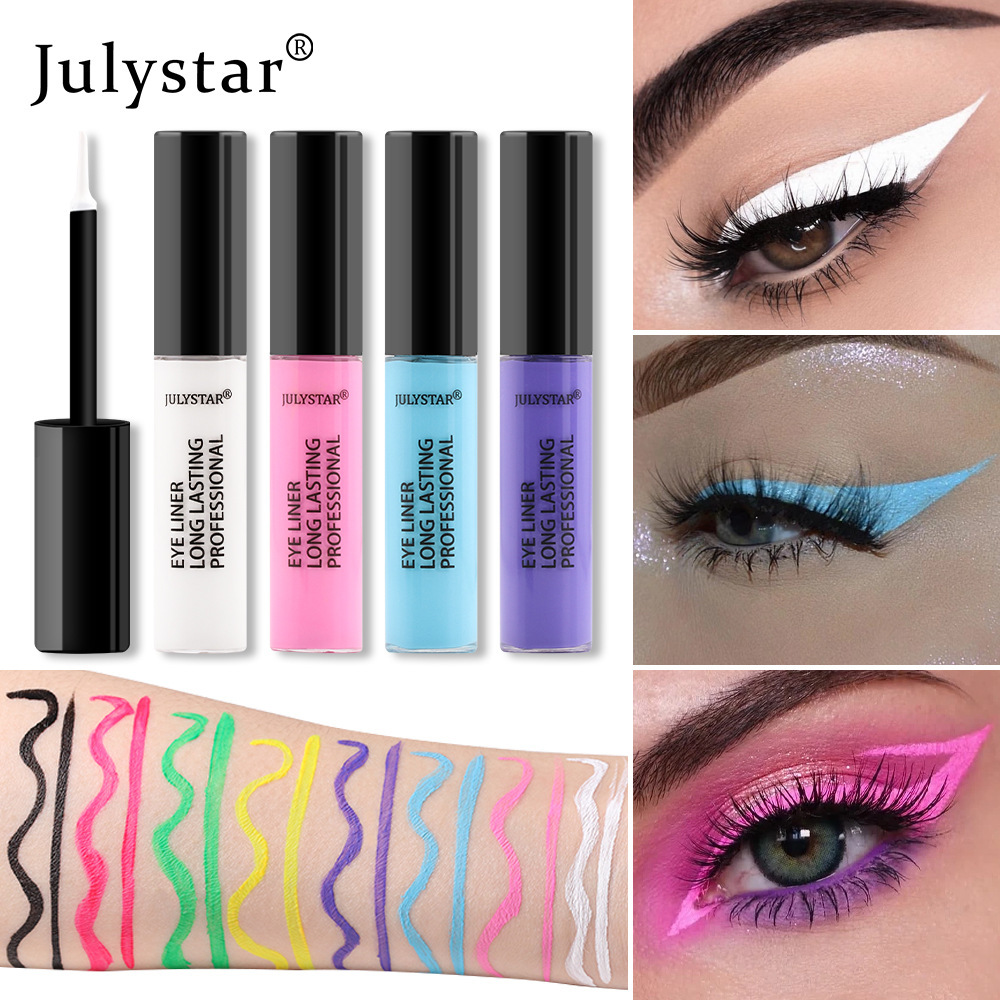 Julystar Halloween makeup liquid eyeliner cross-border color waterproof and oil-proof non-smudge eyeliner wholesale
