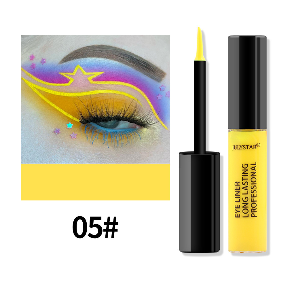 Julystar Halloween makeup liquid eyeliner cross-border color waterproof and oil-proof non-smudge eyeliner wholesale