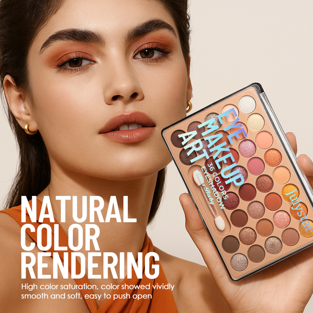 Cross-border makeup pearlescent eyeshadow palette 36 colors multi-functional matte pearlescent long-lasting color eyeshadow spot wholesale