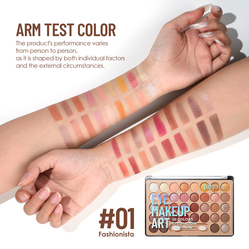 Cross-border makeup pearlescent eyeshadow palette 36 colors multi-functional matte pearlescent long-lasting color eyeshadow spot wholesale