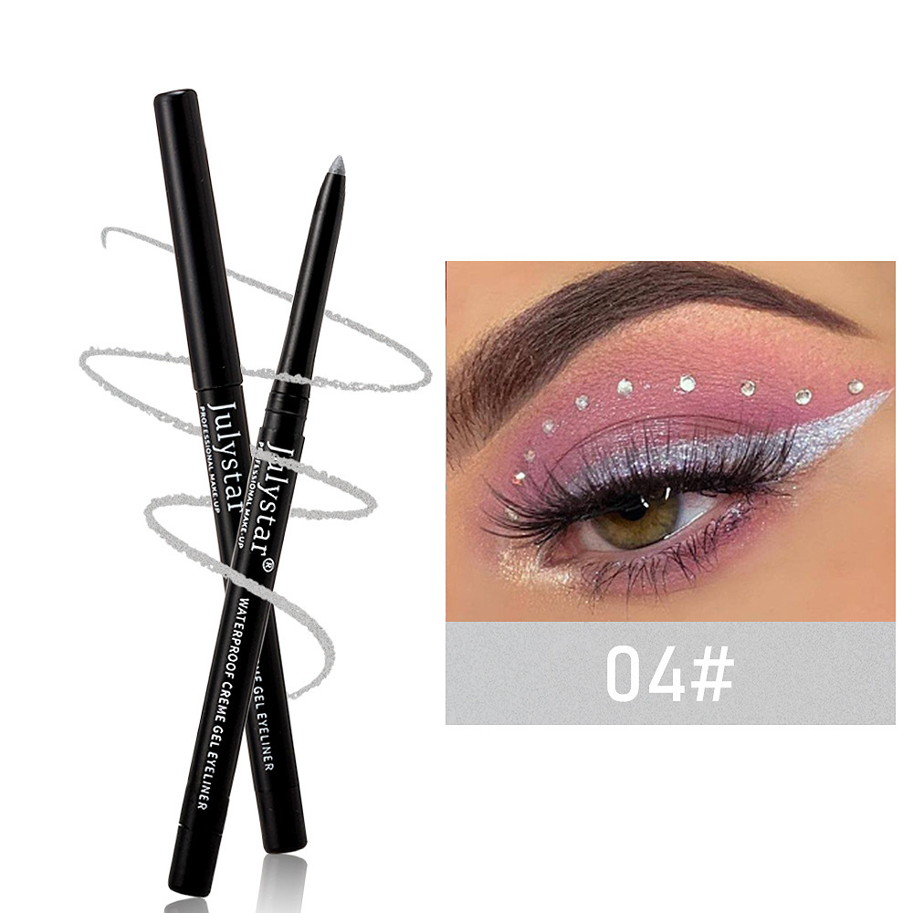 Julystar long-lasting waterproof non-smudge colorful eyeliner gel pen foreign trade special for eye easy-to-apply color makeup wholesale
