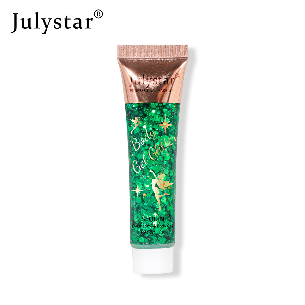Cross-border makeup mermaid scale gel glitter eyeshadow face and lip colorful body polarized stage glitter eyeshadow