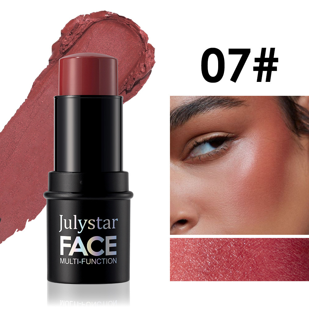 Julystar multifunctional contour stick facial contour cross-border three-dimensional brightening highlight shadow stick blush cream makeup