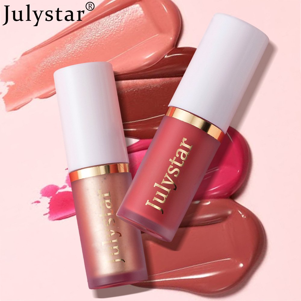 Julystar facial rouge blush liquid lasting pearlescent lip brightening natural highlight repair liquid set wholesale