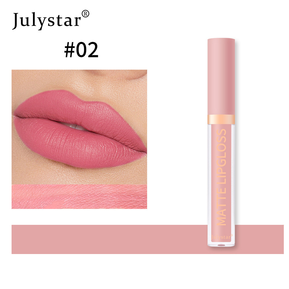 Cross-border e-commerce matte lip glaze matte lipstick does not stick to cups and does not fade lip gloss genuine cosmetics wholesale hot supply