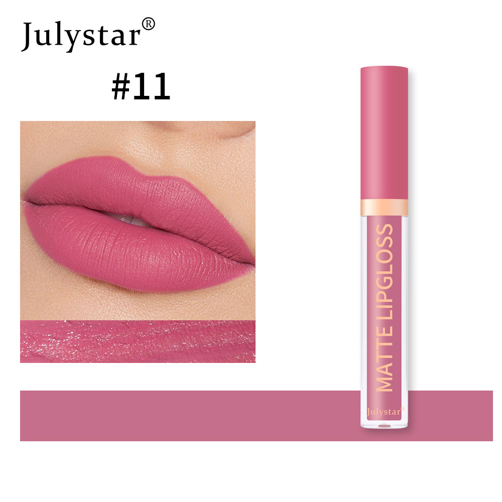 Cross-border e-commerce matte lip glaze matte lipstick does not stick to cups and does not fade lip gloss genuine cosmetics wholesale hot supply