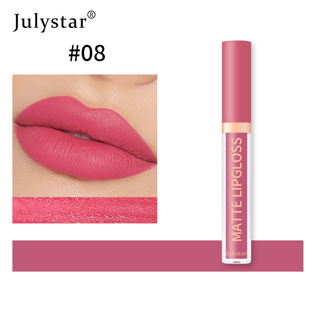 Cross-border e-commerce matte lip glaze matte lipstick does not stick to cups and does not fade lip gloss genuine cosmetics wholesale hot supply