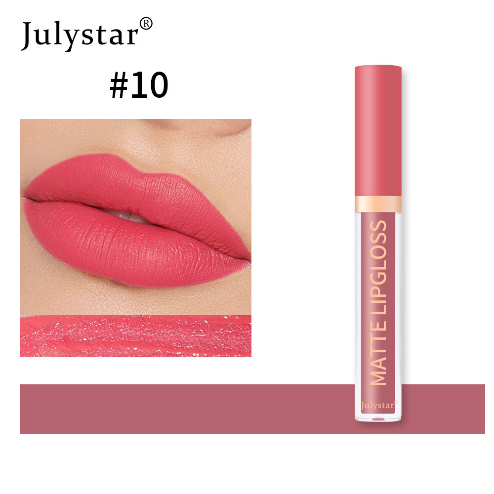 Cross-border e-commerce matte lip glaze matte lipstick does not stick to cups and does not fade lip gloss genuine cosmetics wholesale hot supply
