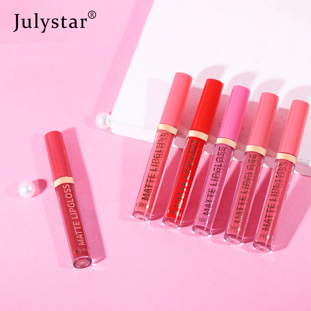 Cross-border e-commerce matte lip glaze matte lipstick does not stick to cups and does not fade lip gloss genuine cosmetics wholesale hot supply