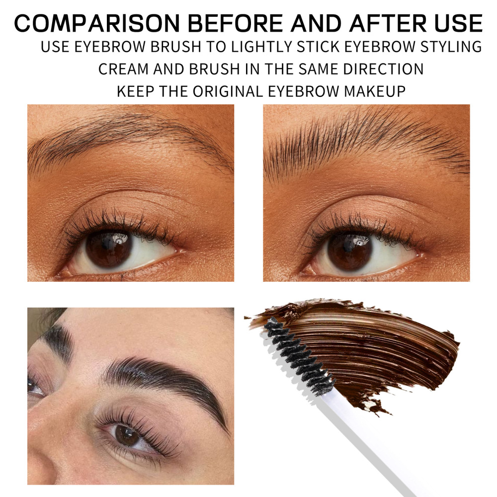 Julystar eyebrow shaping liquid is waterproof and does not smudge. It sets the eyebrow shape for a long-lasting waterproof and natural three-dimensional liquid quick-drying eyebrow glue.