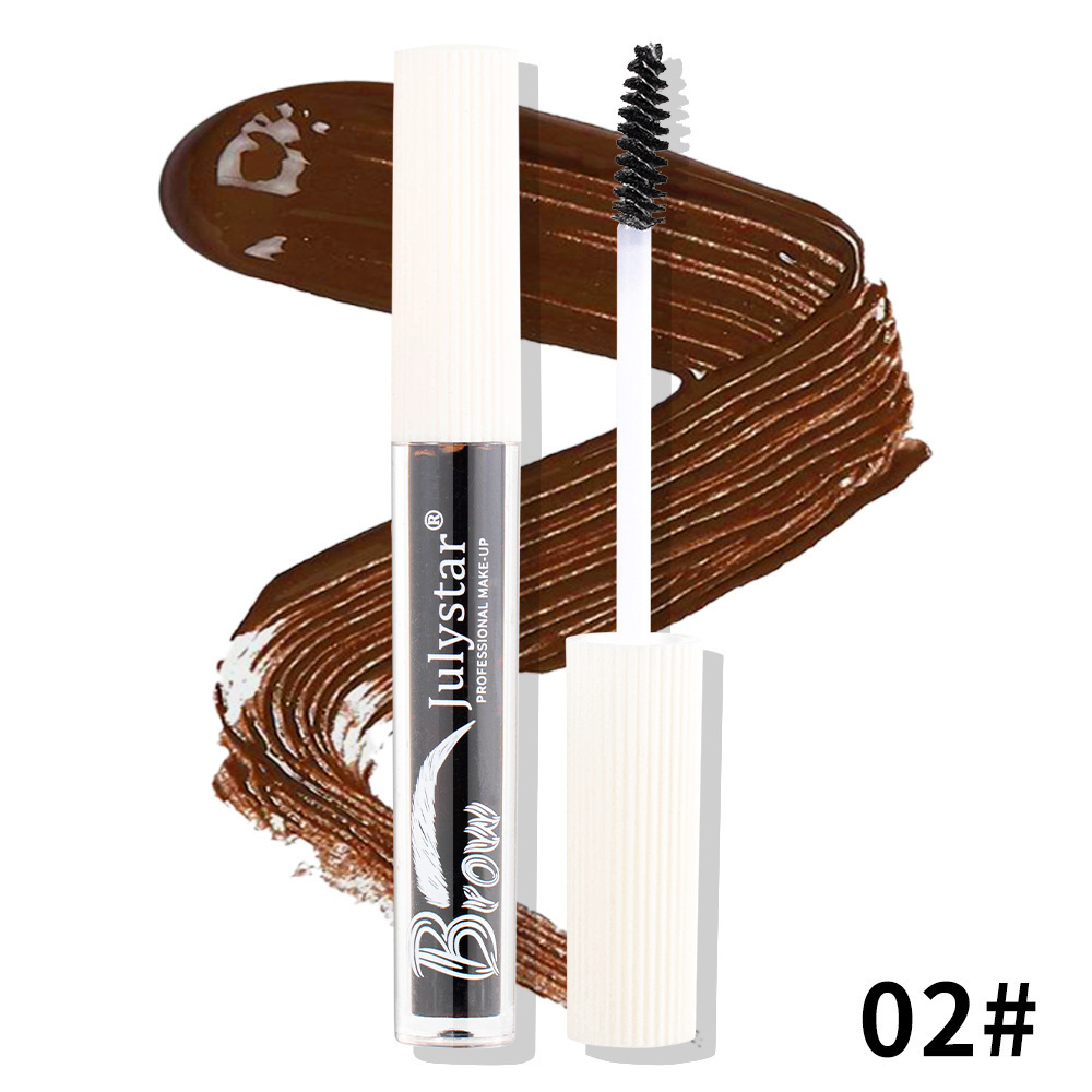 Julystar eyebrow shaping liquid is waterproof and does not smudge. It sets the eyebrow shape for a long-lasting waterproof and natural three-dimensional liquid quick-drying eyebrow glue.