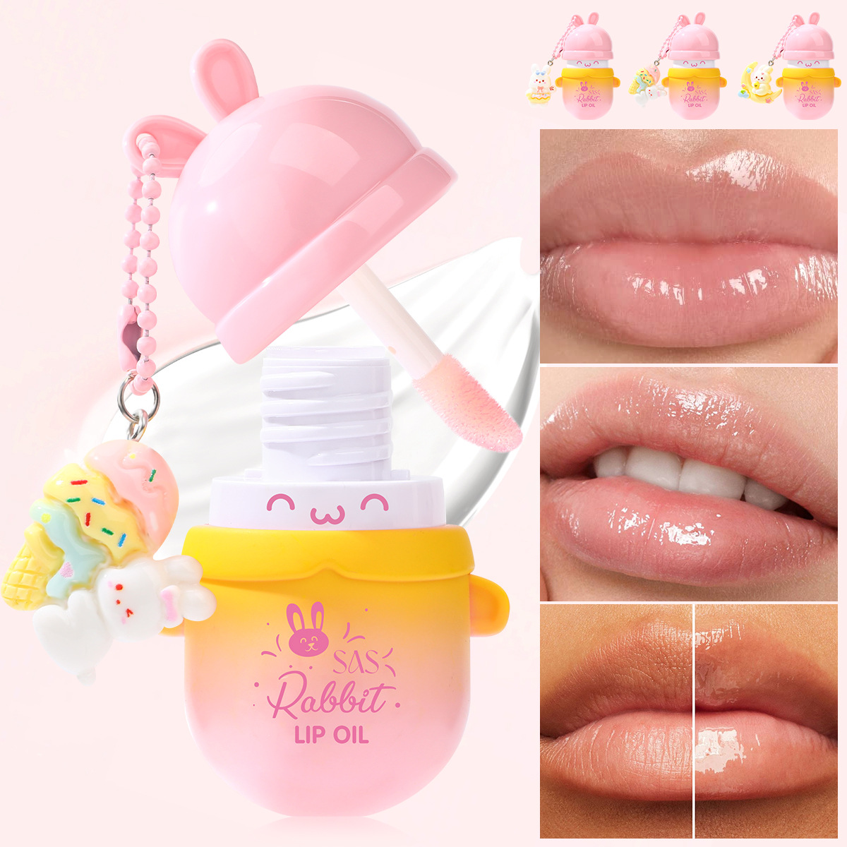 SAS Moisturizing Lip Oil with Pendant SLG003