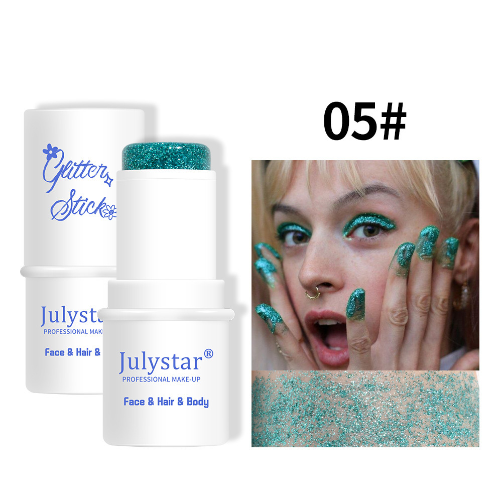 Cross-border makeup glitter eye shadow stick stage makeup face glitter popular eye shadow beauty makeup colorful body glitter stick