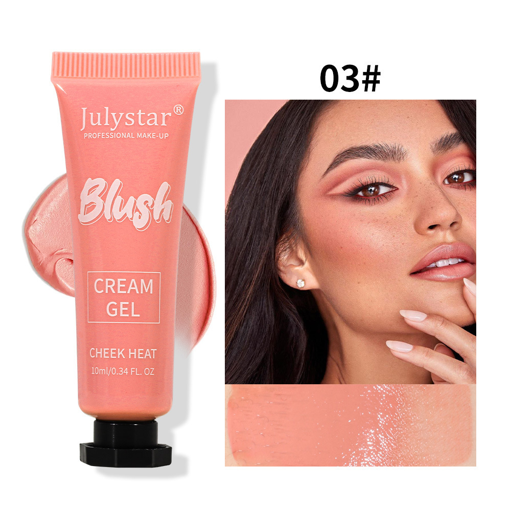 Cross-border beauty multi-color matte expansion color blush cream natural fine shimmer highlight repair face six color rouge blush wholesale