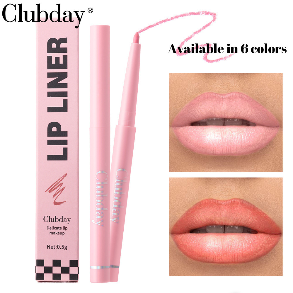 Clubday matte nude lip liner cross-border hot sale long-lasting waterproof rotating lipstick pen wholesale