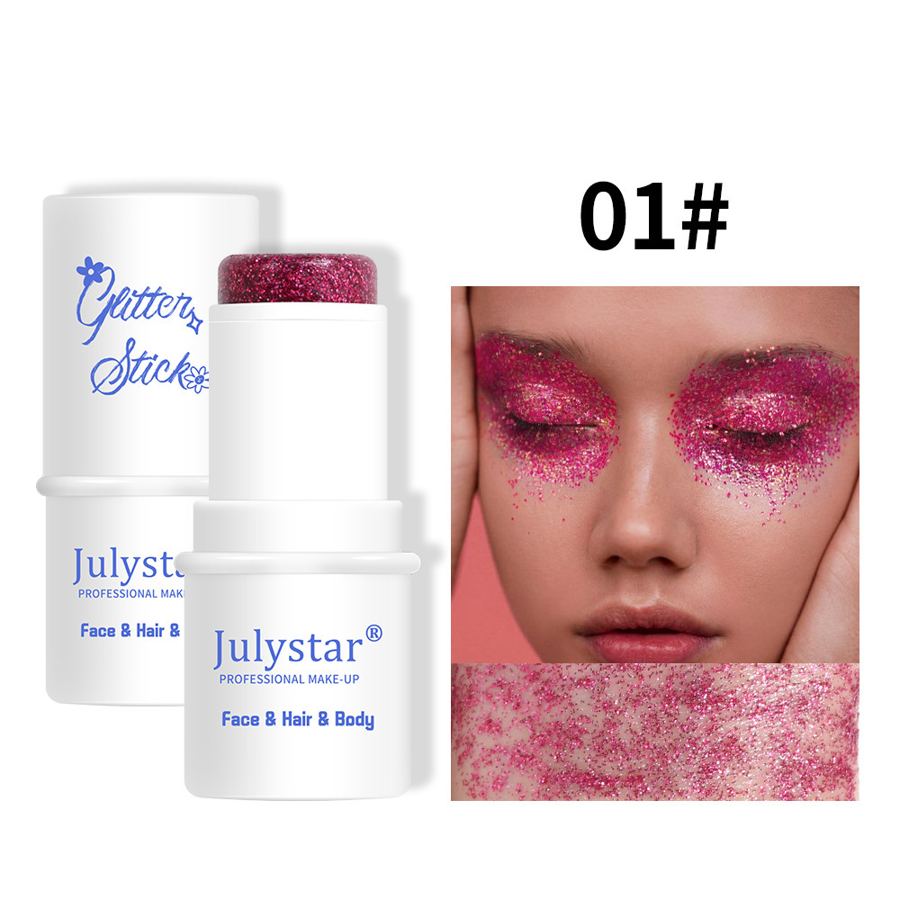 Cross-border makeup glitter eye shadow stick stage makeup face glitter popular eye shadow beauty makeup colorful body glitter stick