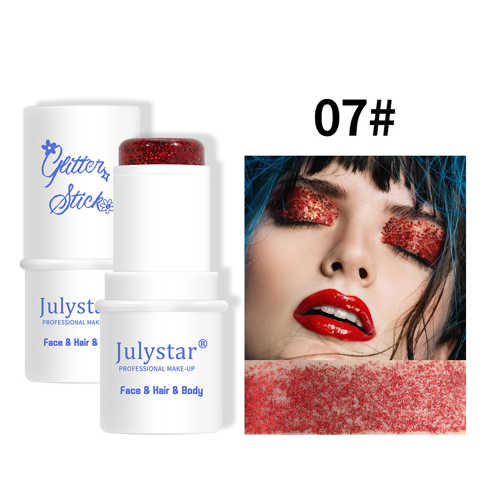 Cross-border makeup glitter eye shadow stick stage makeup face glitter popular eye shadow beauty makeup colorful body glitter stick