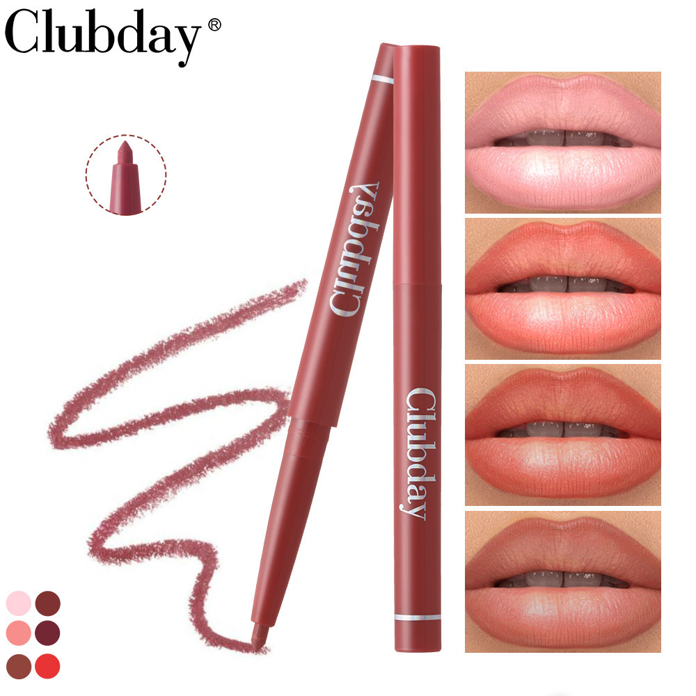 Clubday matte nude lip liner cross-border hot sale long-lasting waterproof rotating lipstick pen wholesale