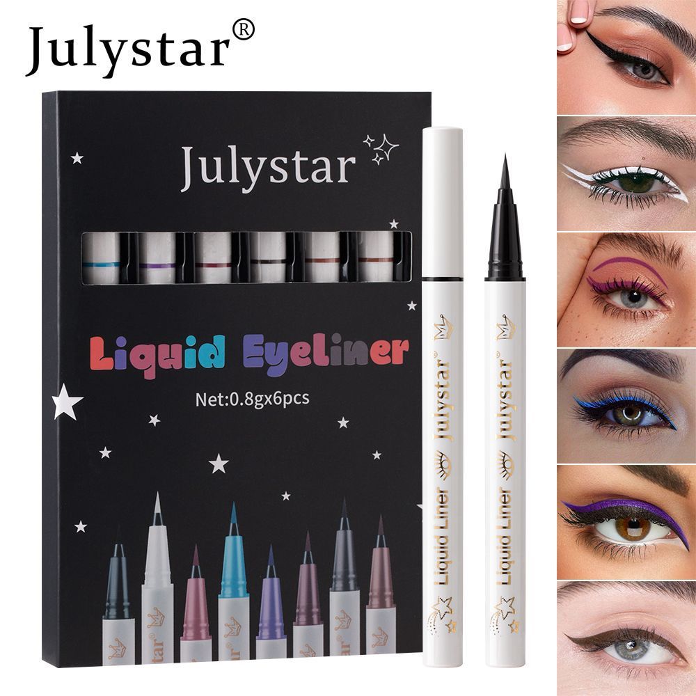 Julystar long-lasting waterproof eyeliner 6-piece set wholesale