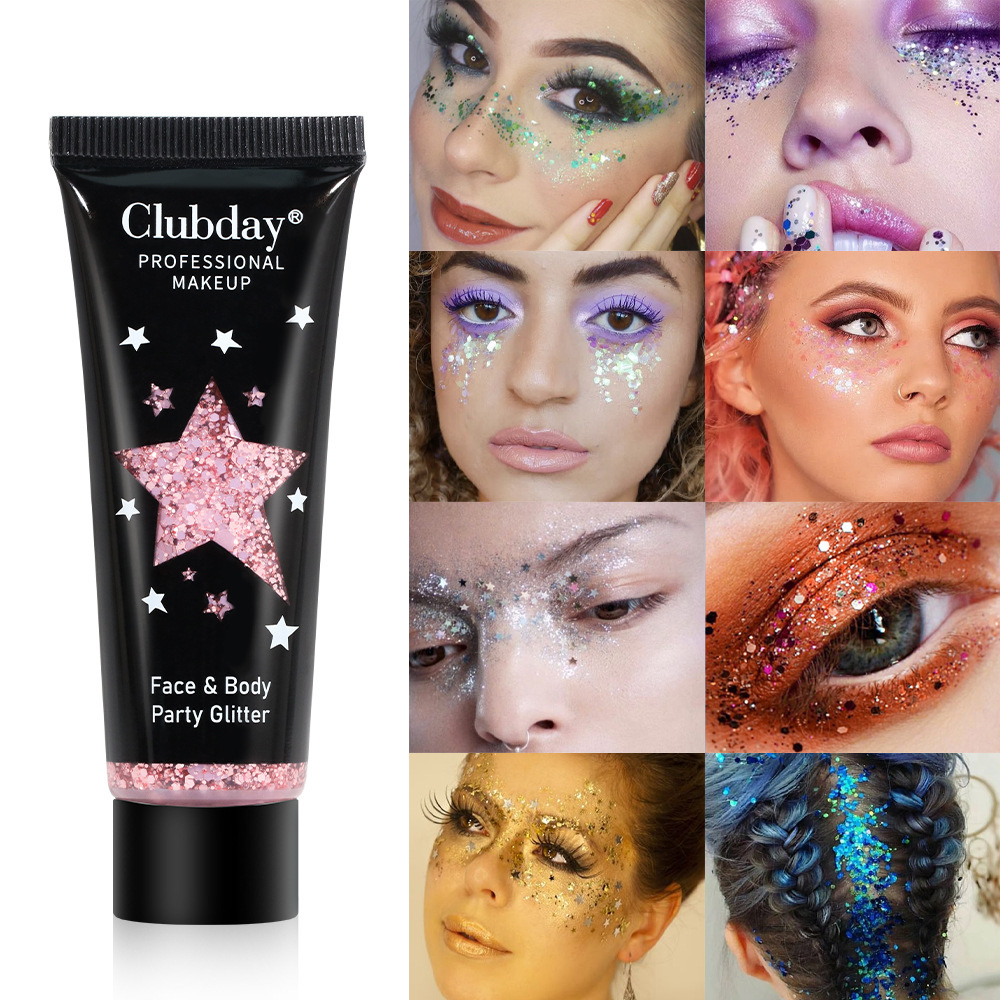 Cross-border makeup hot-selling gel liquid glitter body eyeshadow foreign trade Christmas makeup chameleon eyeshadow