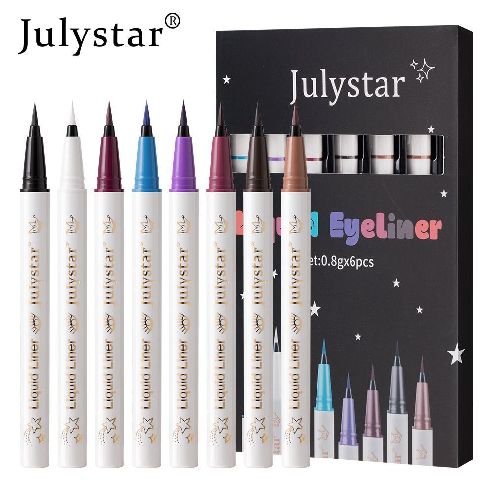 Julystar long-lasting waterproof eyeliner 6-piece set wholesale