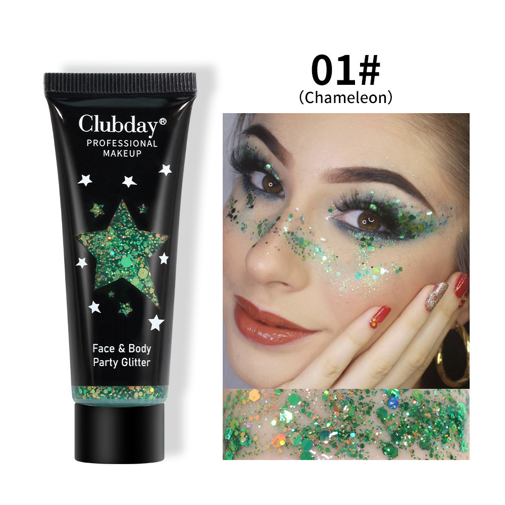 Cross-border makeup hot-selling gel liquid glitter body eyeshadow foreign trade Christmas makeup chameleon eyeshadow
