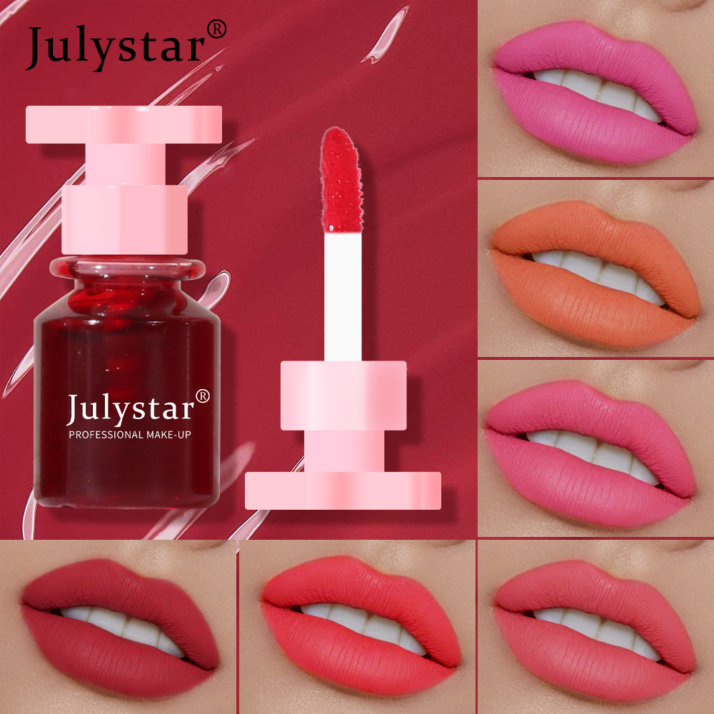 Foreign trade 6 color moisturizing lip glaze long-lasting non-fading lip dye cross-border makeup non-stick cup lip gloss lipstick water