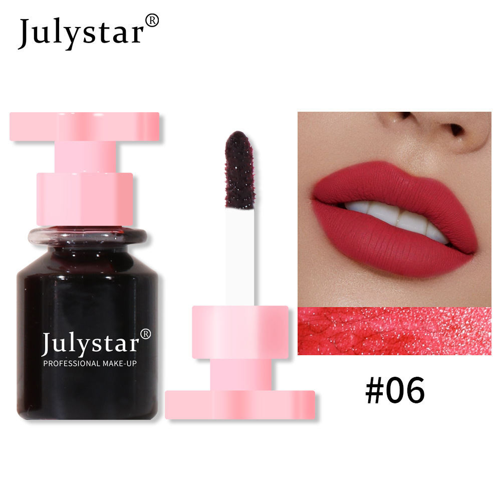 Foreign trade 6 color moisturizing lip glaze long-lasting non-fading lip dye cross-border makeup non-stick cup lip gloss lipstick water