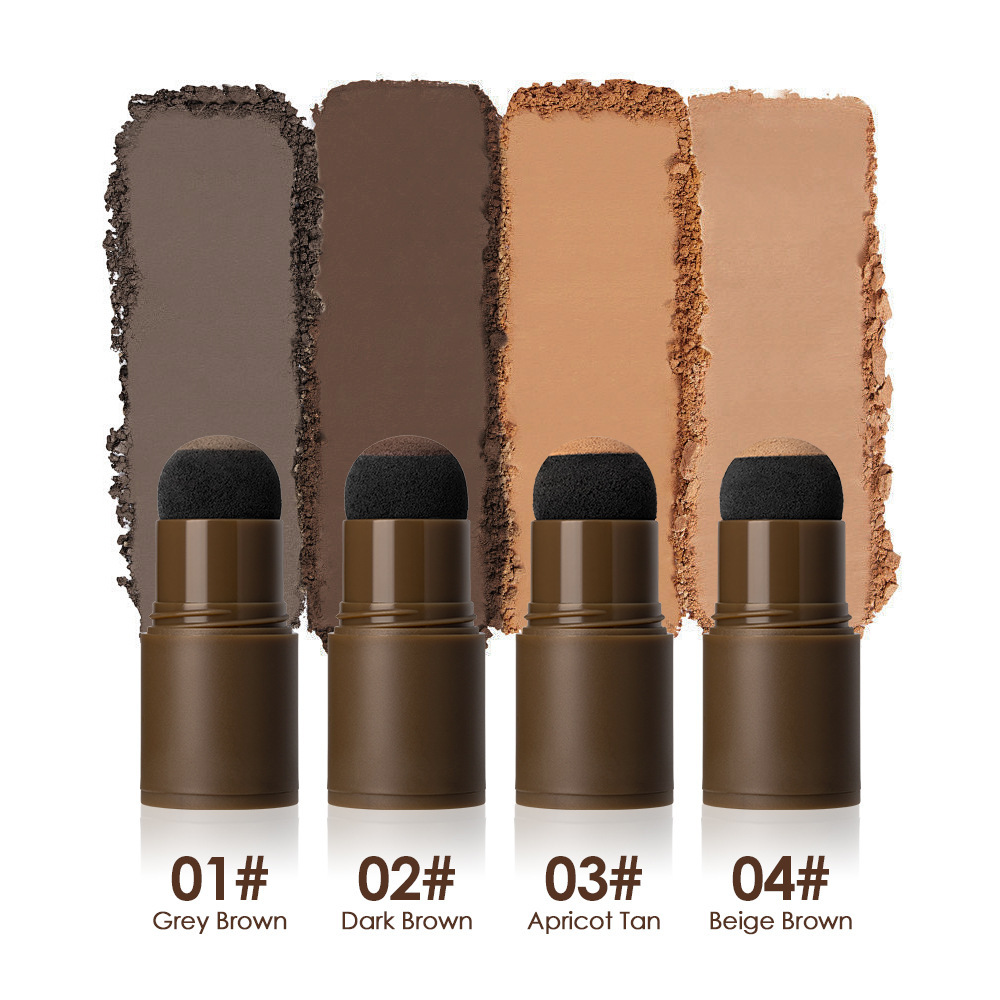 Julystar cross-border new product four-color eyebrow powder natural and delicate three-dimensional waterproof and sweat-proof long-lasting eyebrow powder set wholesale