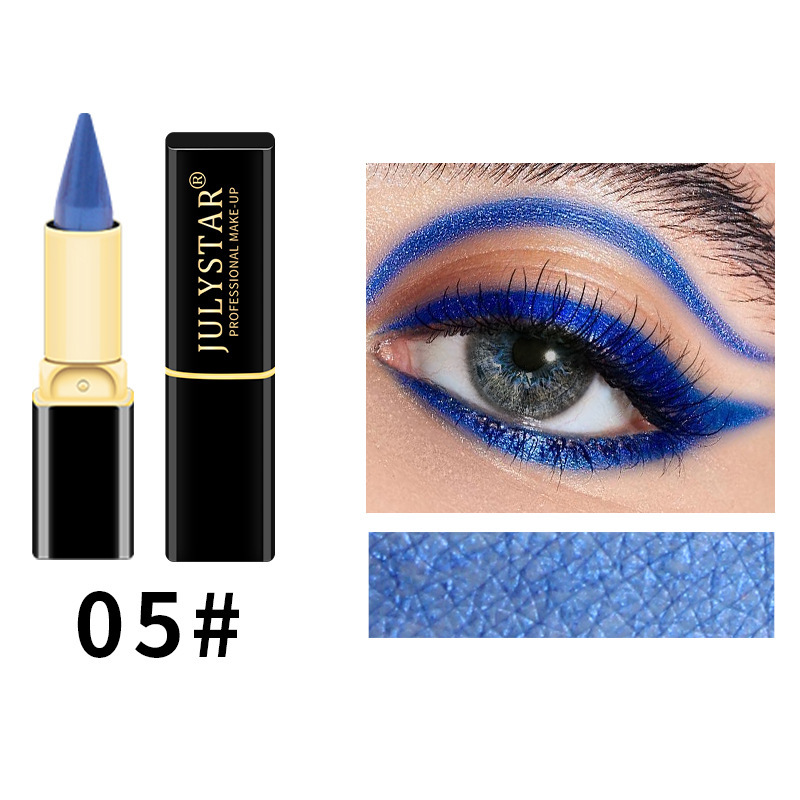 Julystar's new rich and colorful natural waterproof eyeliner pen is easy to color, quick-drying and long-lasting moisturizing eyeliner